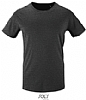 Camiseta Algodon Biologico Jaspeado Hombre Milo Sols - Color Antracita Mezcla